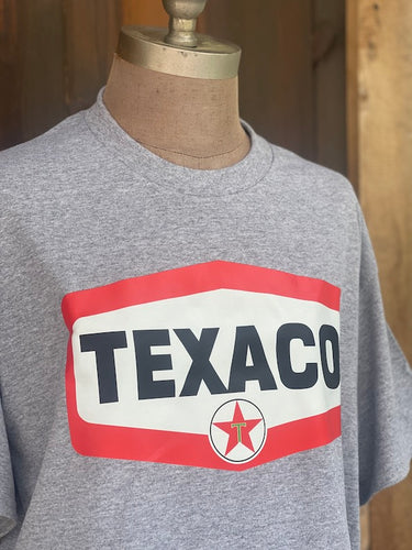 Texaco Logo Tee- Heather Grey